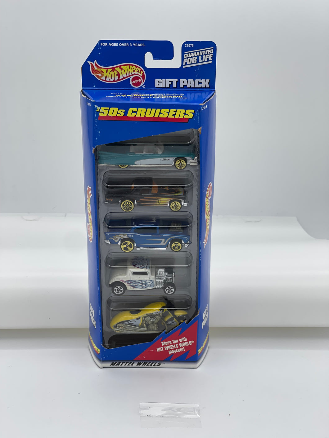 Amazon.com: 1998 - Mattel - Hot Wheels - '50s Cruisers - Gift Pack -  Eldorado / T-Bird / 57 Chevy / Hot Rod / Motorcycle - OOP - Rare -  Collectible 